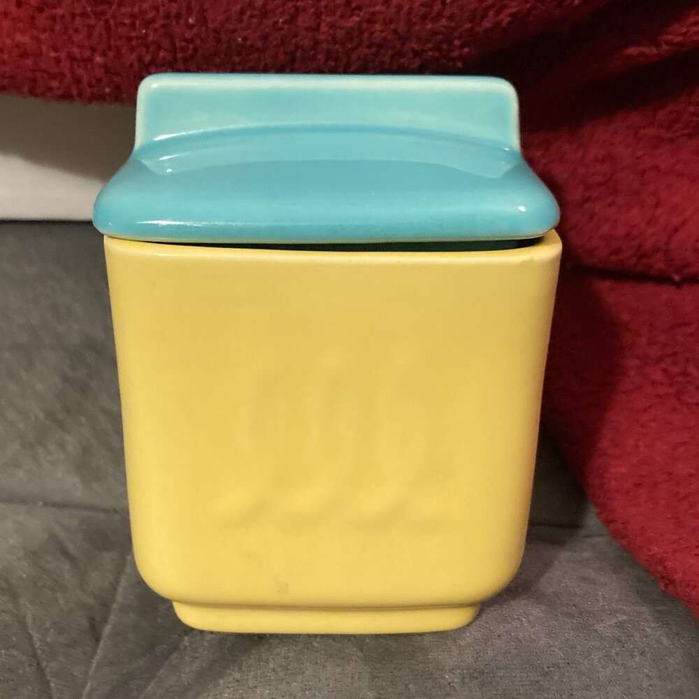 VTG 1940's Ceramic Spice Or Condiment Jar w/Lid-4" High-Franciscan Ware USA-EUC